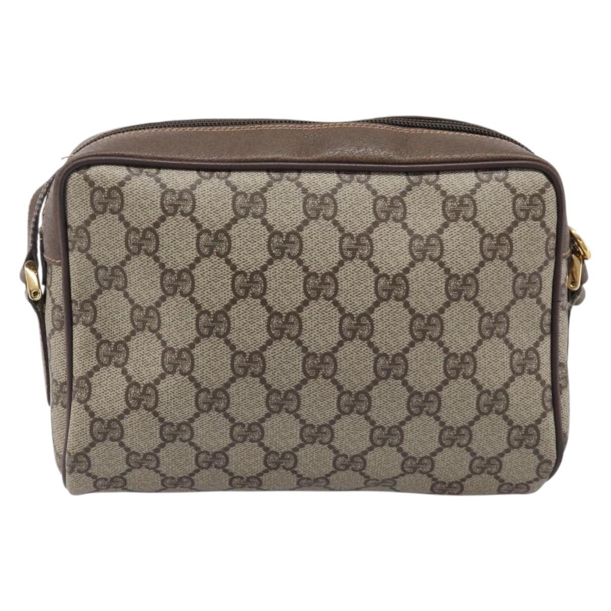 GUCCI GG Supreme Web Sherry Line Shoulder Bag PVC 001 115 6655 Auth 208543A