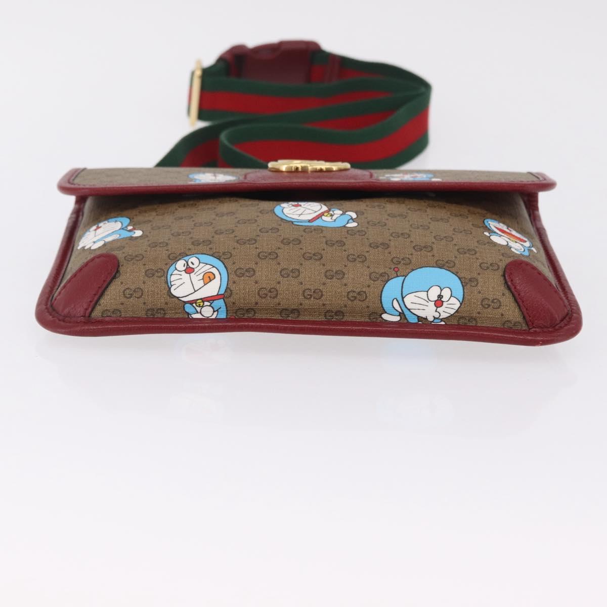 GUCCI Micro GG Supreme Doraemon Fujiko-Pro Waist PVC Beige 647817 Auth 208599M