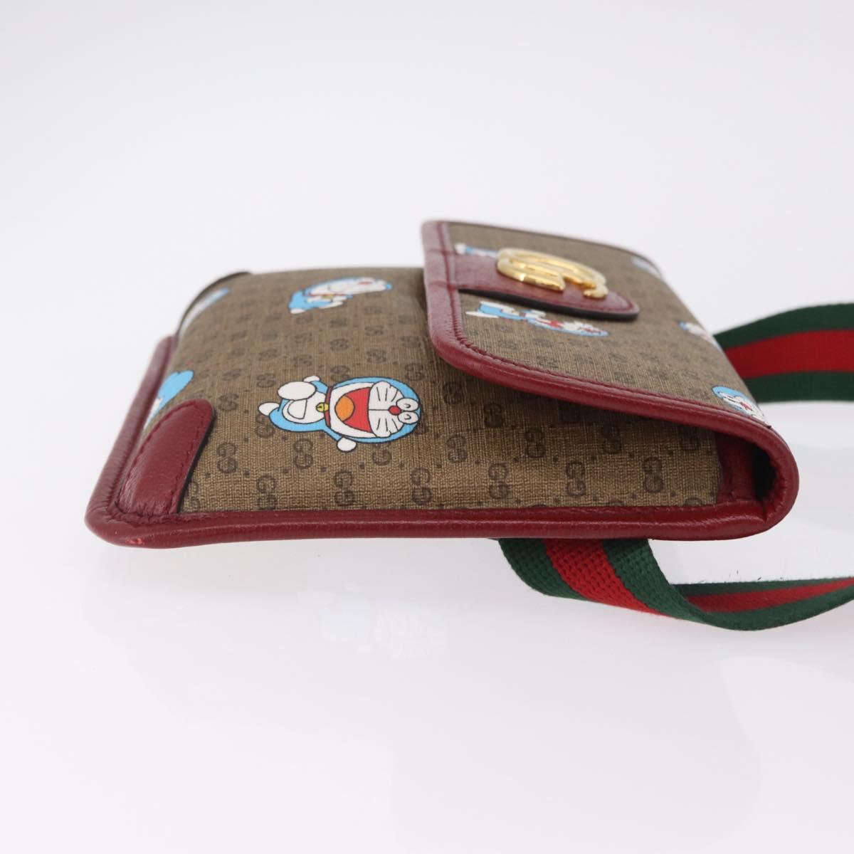 GUCCI Micro GG Supreme Doraemon Fujiko-Pro Waist PVC Beige 647817 Auth 208599M