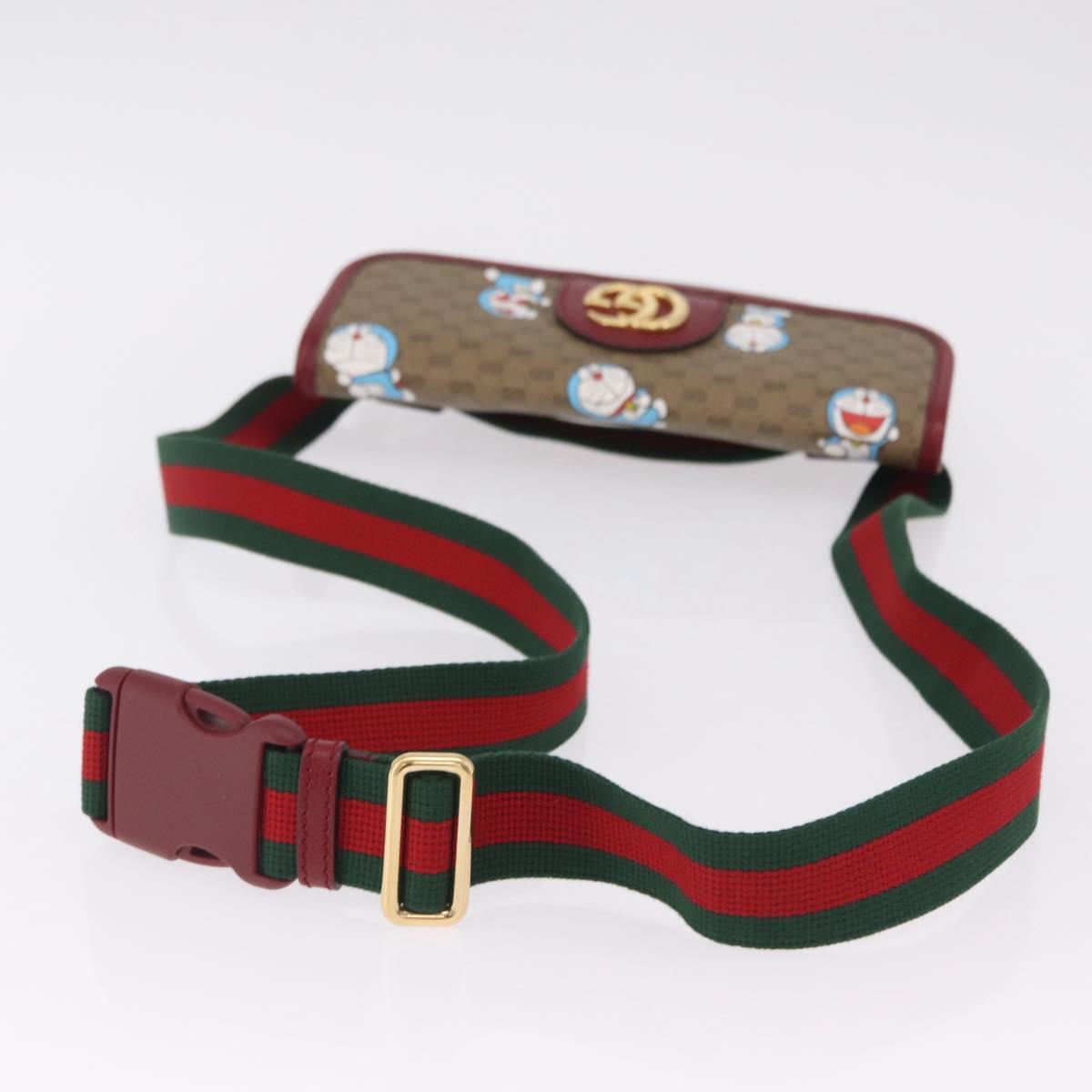 GUCCI Micro GG Supreme Doraemon Fujiko-Pro Waist PVC Beige 647817 Auth 208599M