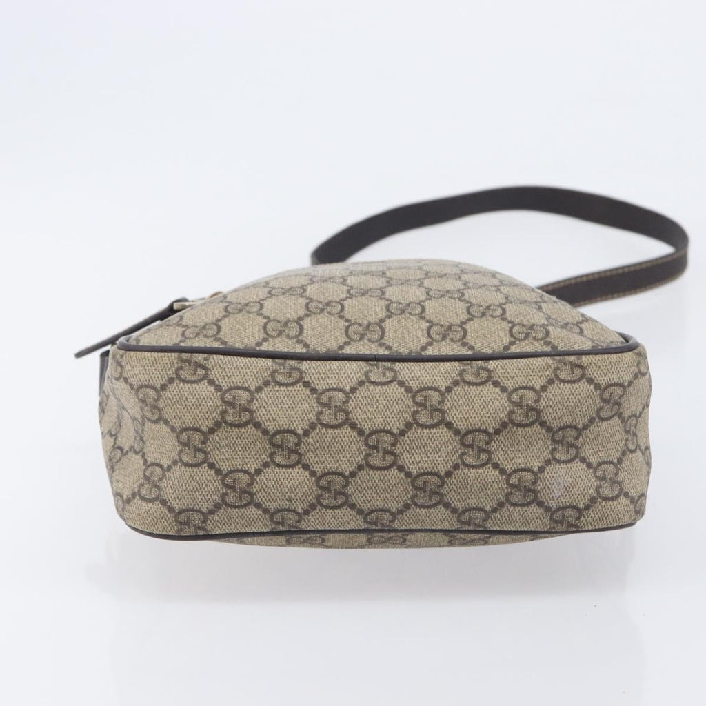 GUCCI GG Supreme Shoulder Bag PVC Beige Gold 233268 Auth 208664