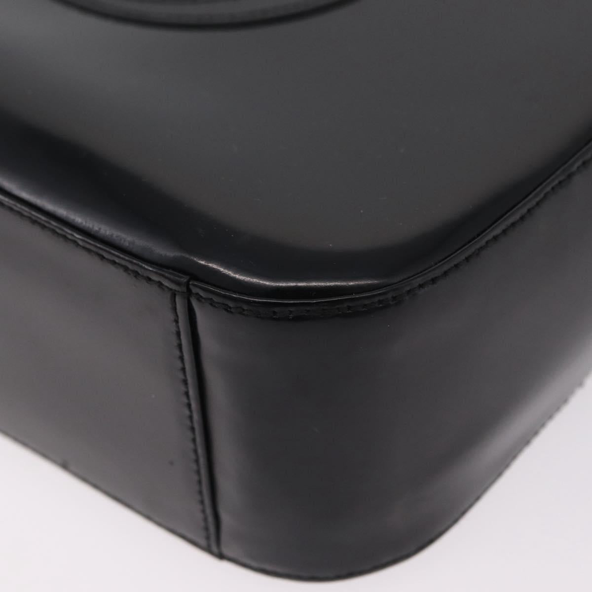 GUCCI Shoulder Bag patent Black 000 1186 0506 Auth 208668