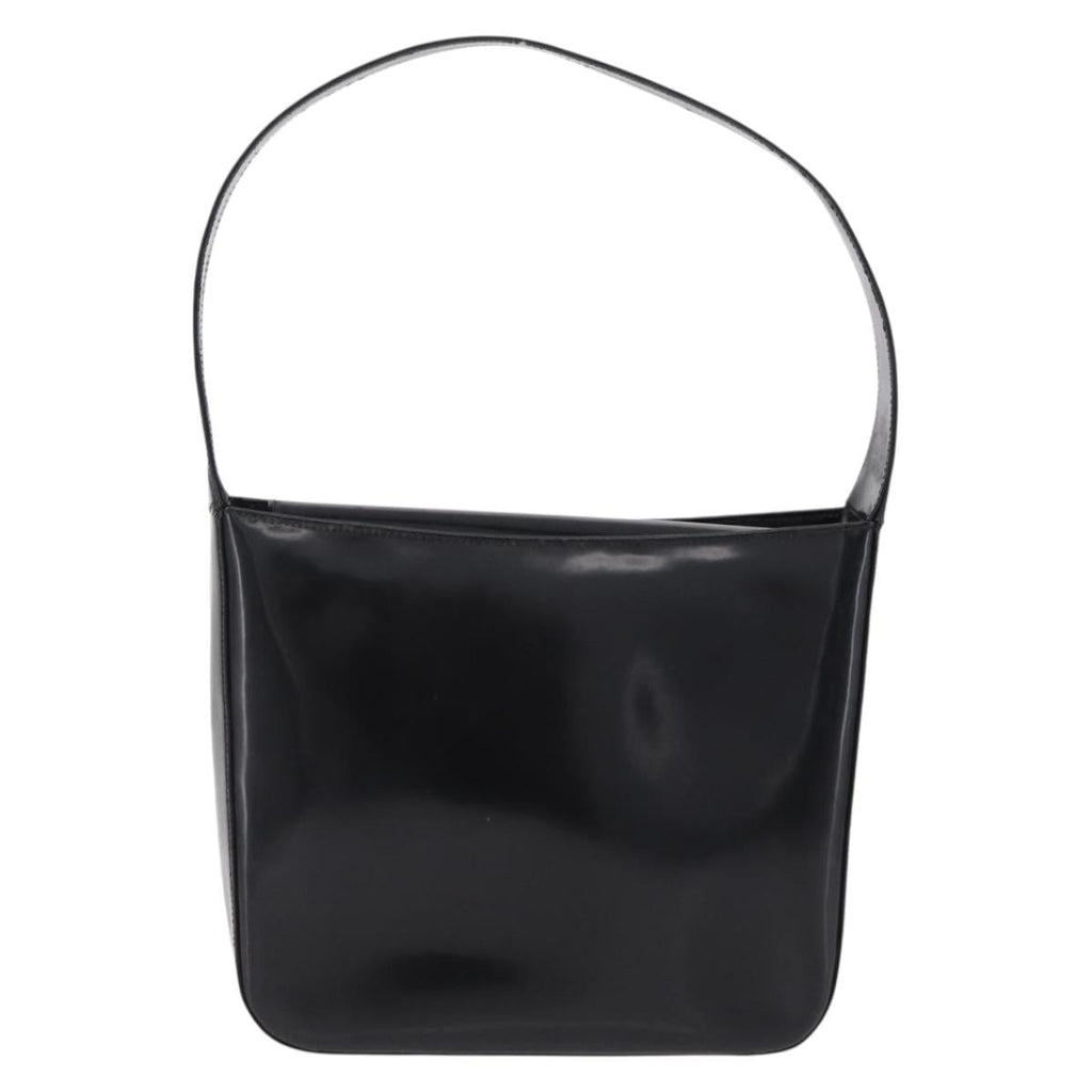 GUCCI Shoulder Bag patent Black 000 1186 0506 Auth 208668