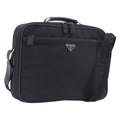 PRADA Business Bag Nylon 2way Black Silver Auth 208691A