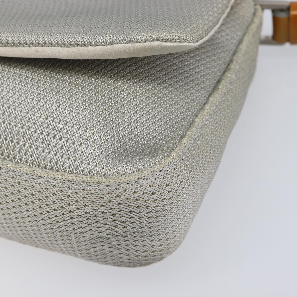 PRADA PRADA Sports Shoulder Bag Nylon Gray Silver Auth 208699A