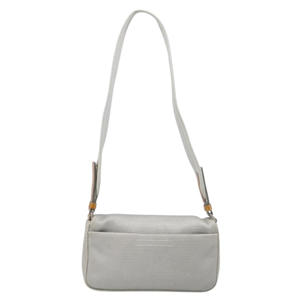 PRADA PRADA Sports Shoulder Bag Nylon Gray Silver Auth 208699A