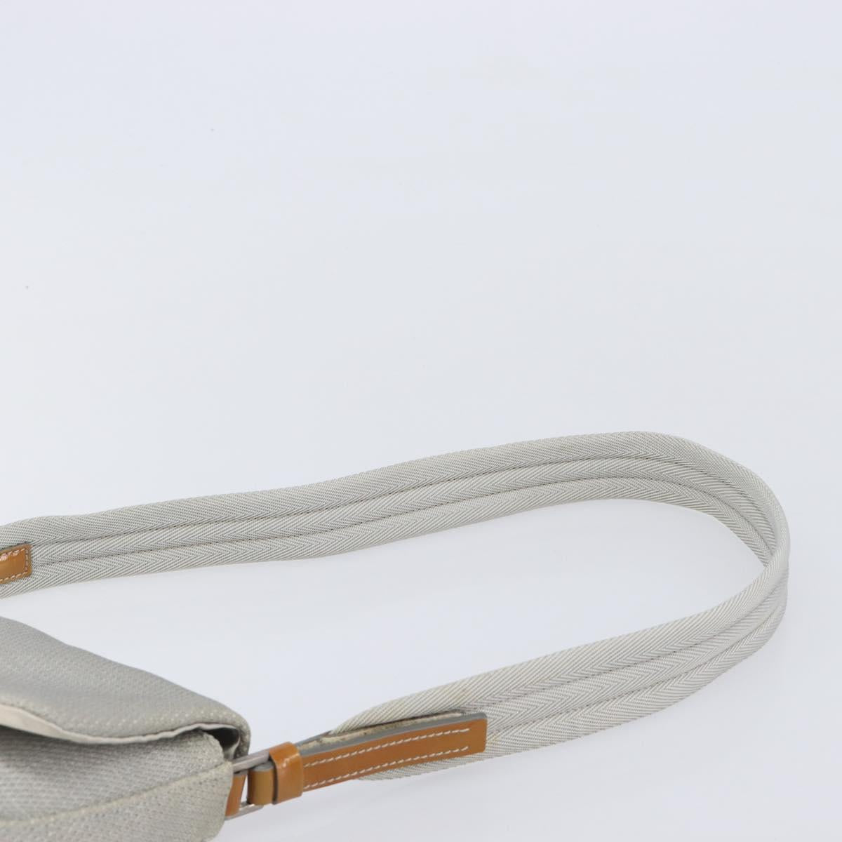 PRADA PRADA Sports Shoulder Bag Nylon Gray Silver Auth 208699A