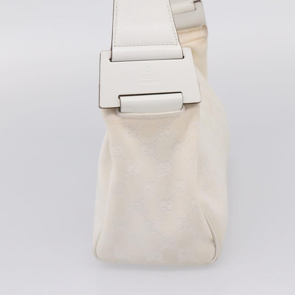 GUCCI Shoulder Bag GG Canvas White Gold 92699 Auth 208744A