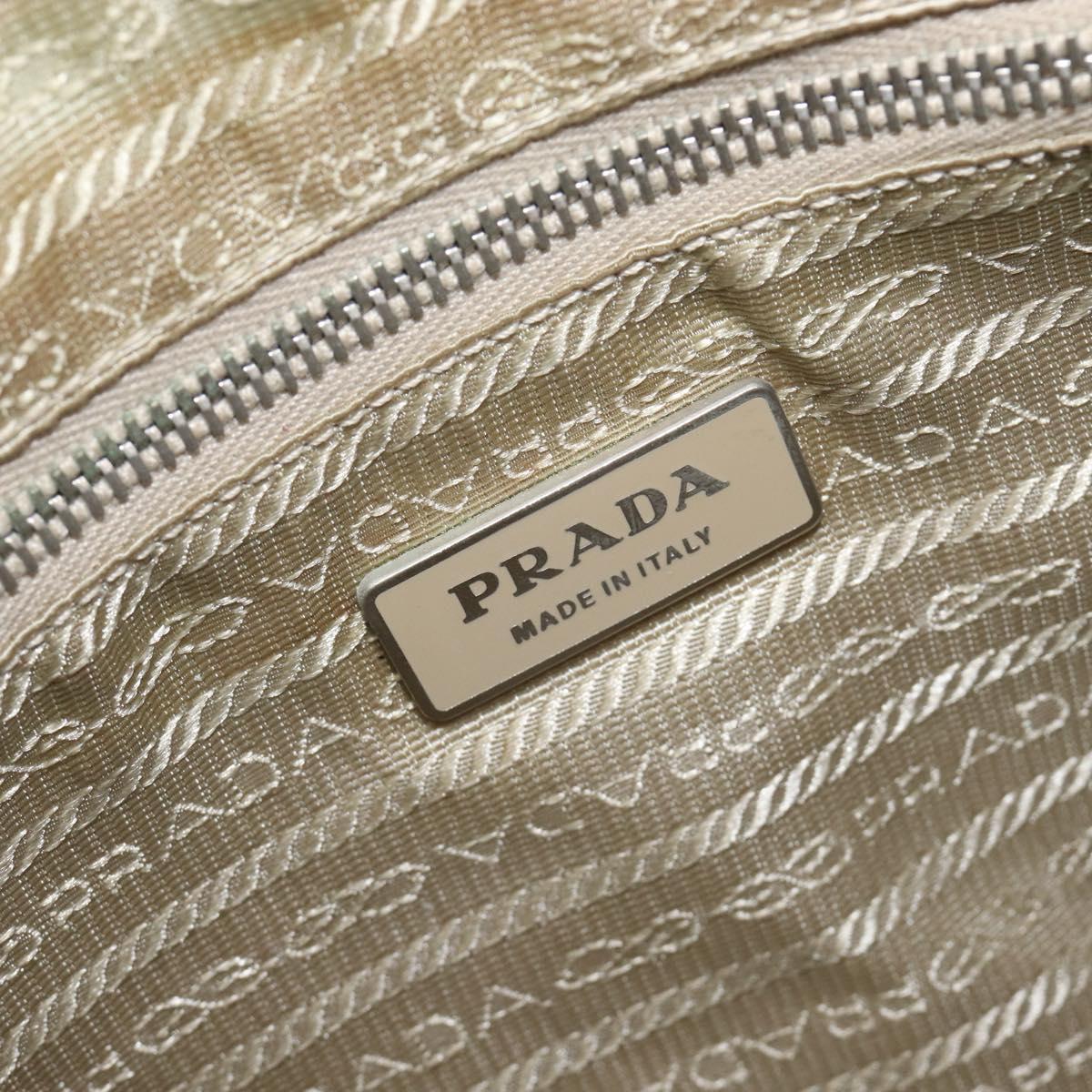 PRADA Shoulder Bag Nylon Light Blue Silver Auth 208746