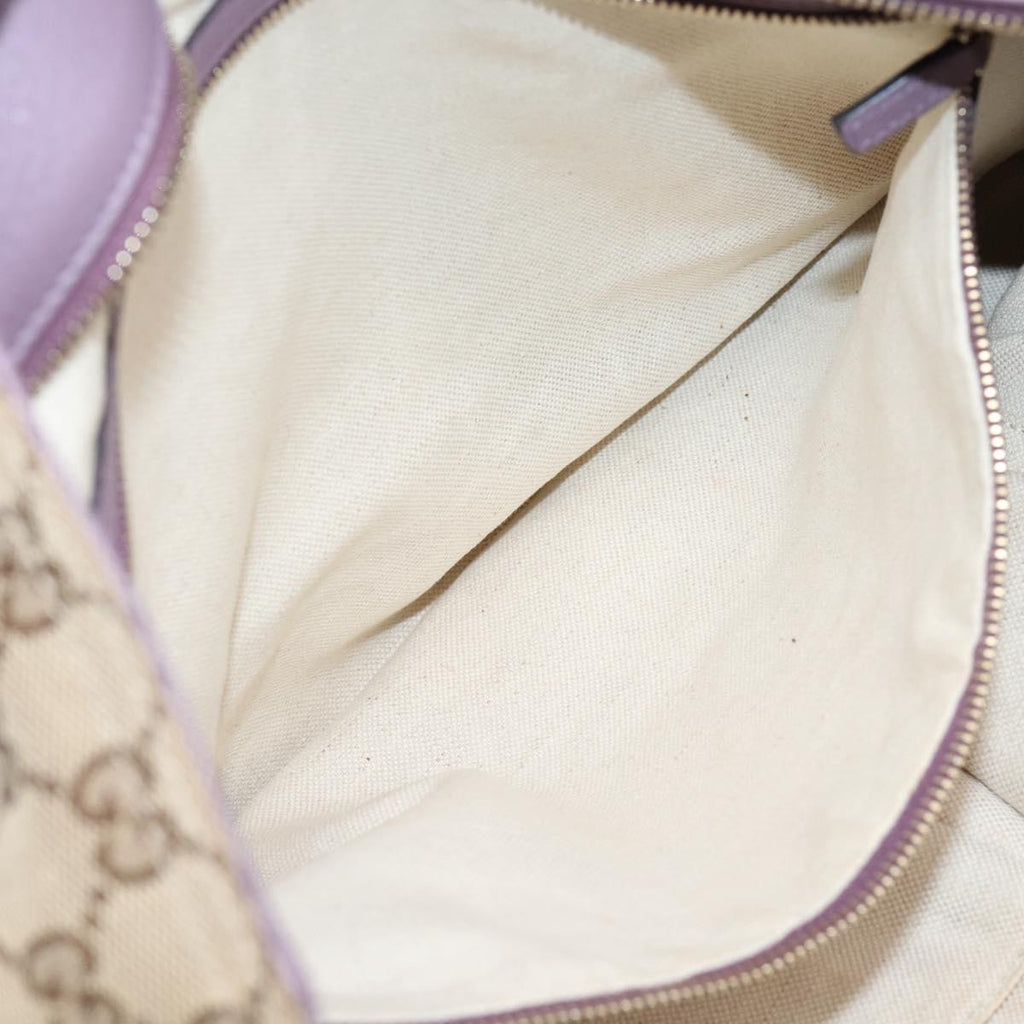 GUCCI GG Canvas GG Twins Shoulder Bag Beige Gold Tone 323675 Auth 208847V