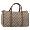 GUCCI GG Supreme Hand Bag PVC Beige Gold Tone 002 23 6842 Auth 208874