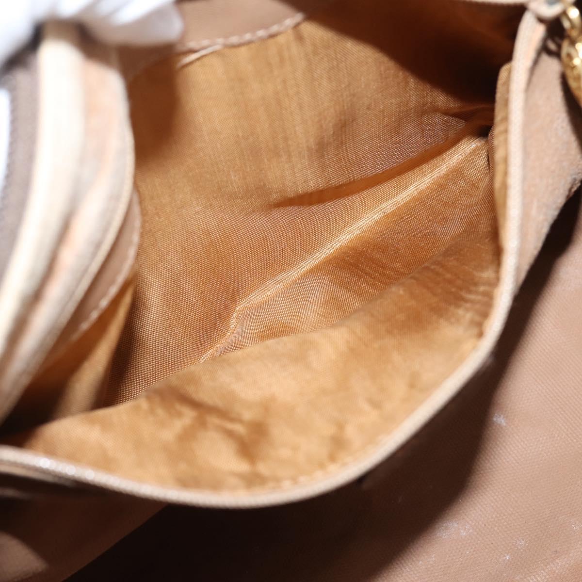 GUCCI GG Supreme Hand Bag PVC Beige Gold Tone 002 23 6842 Auth 208874