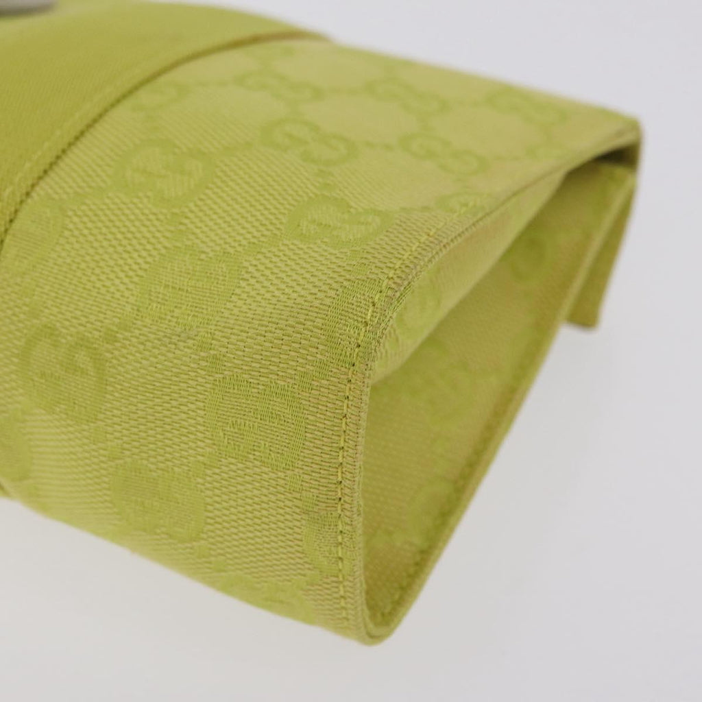 GUCCI GG Canvas Pouch Green 039 0991 Auth 209005A