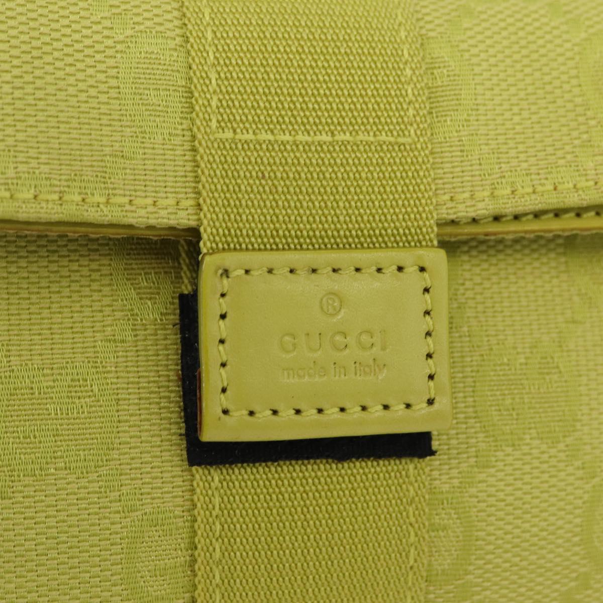 GUCCI GG Canvas Pouch Green 039 0991 Auth 209005A