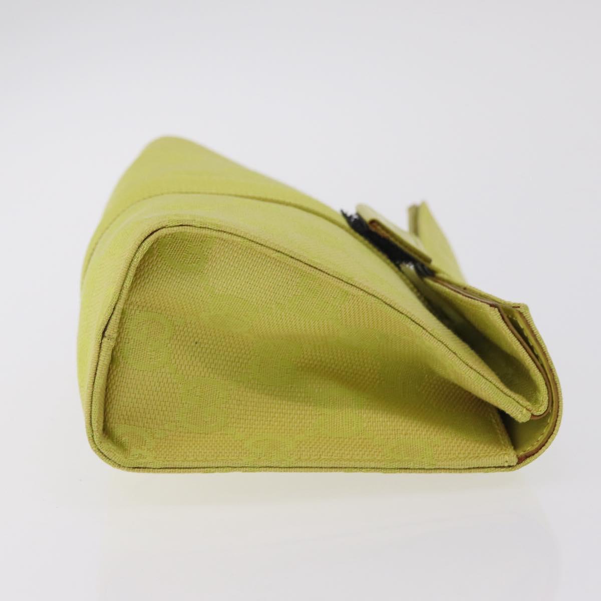 GUCCI GG Canvas Pouch Green 039 0991 Auth 209005A