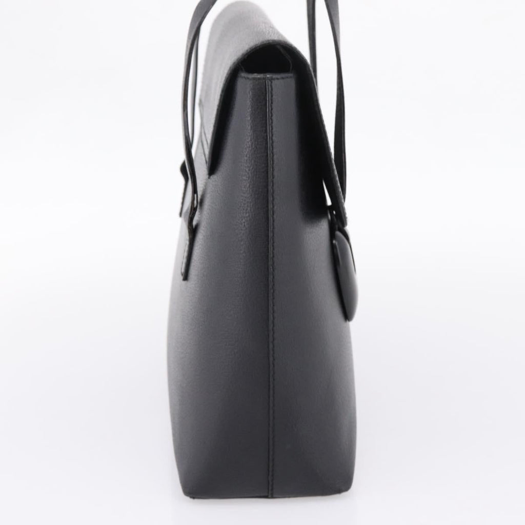 GUCCI Hand Bag Leather Black Silver 002 2123 0451 Auth 209143
