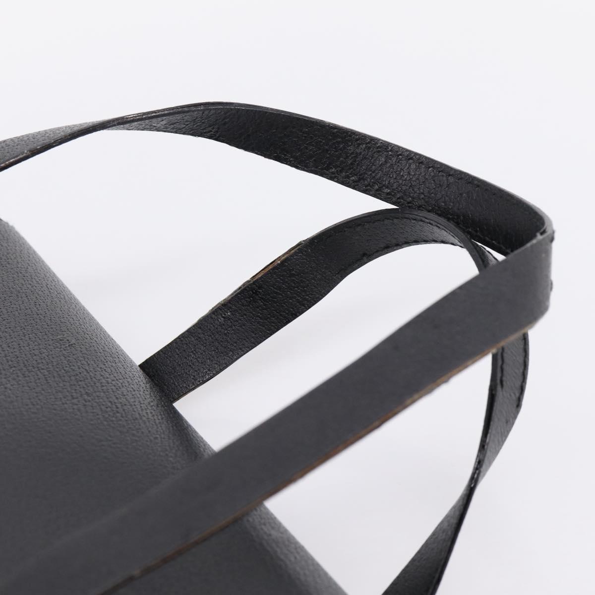 GUCCI Hand Bag Leather Black Silver 002 2123 0451 Auth 209143