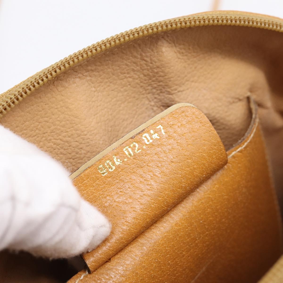 GUCCI Micro GG Web Sherry Line Shoulder Bag PVC Brown 904 02 047 Auth 209155