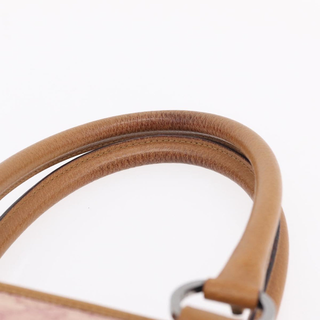 GUCCI GG Canvas Hand Bag Pink Silver 113011 Auth 209260