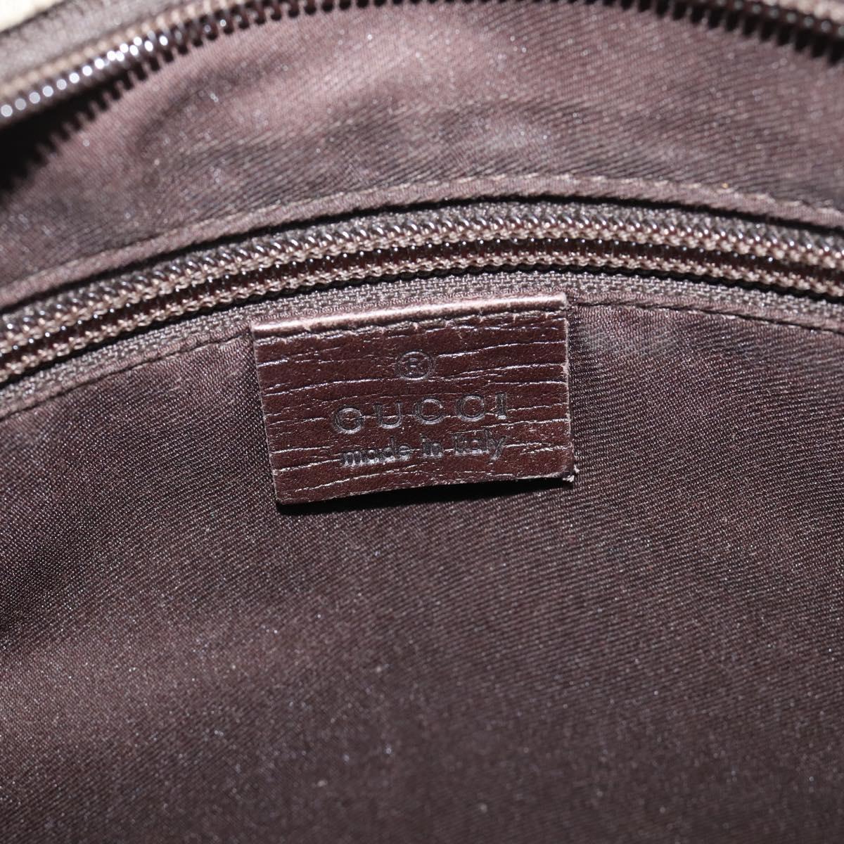 GUCCI GG Supreme Shoulder Bag PVC Beige Silver 141626 Auth 209406