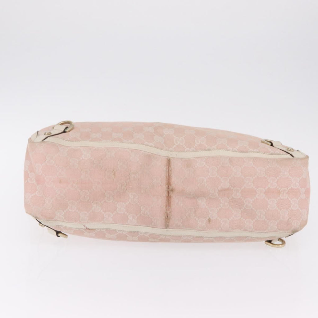 GUCCI GG Canvas Tote Bag Pink Gold 141472 Auth 209435