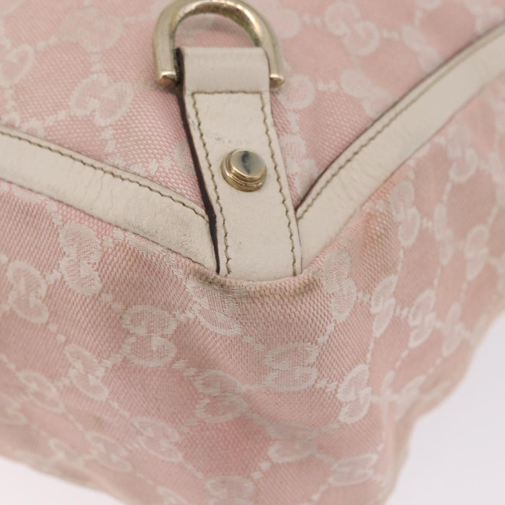 GUCCI GG Canvas Tote Bag Pink Gold 141472 Auth 209435
