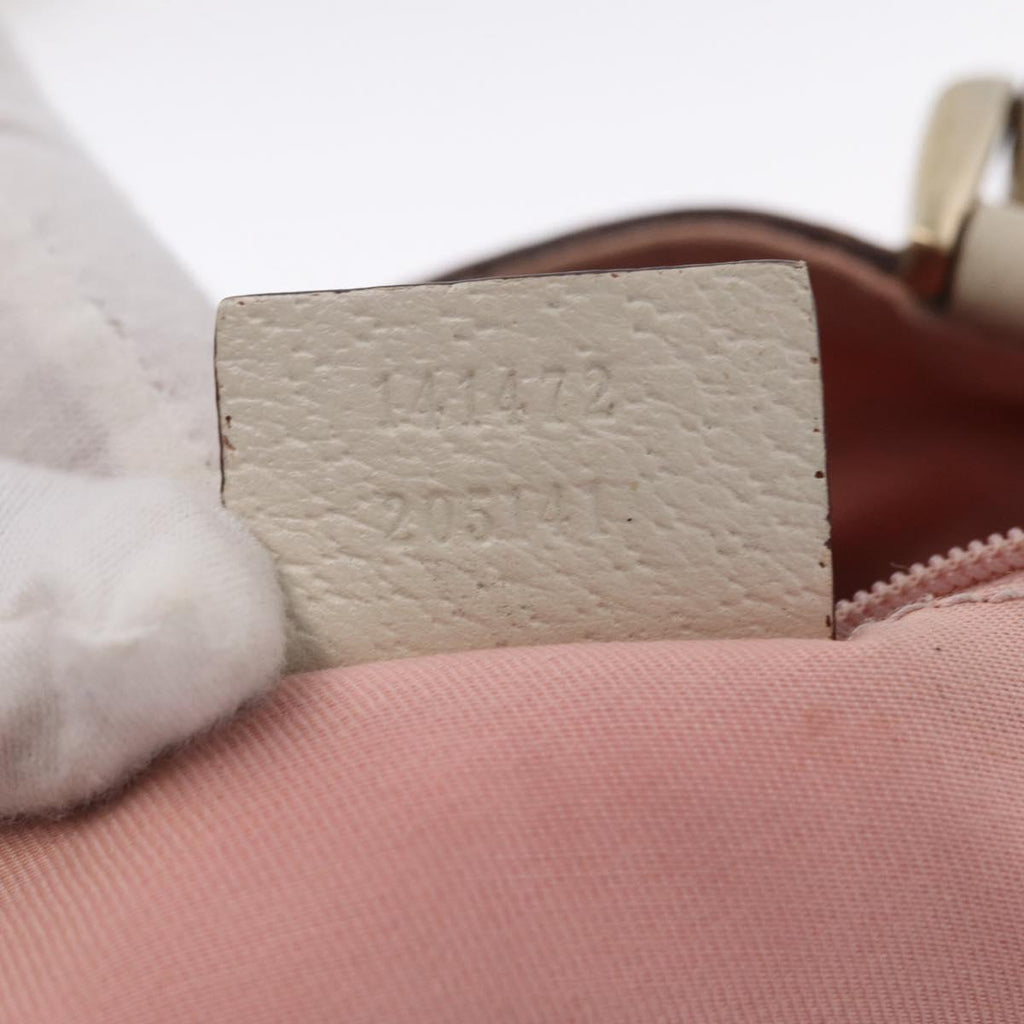 GUCCI GG Canvas Tote Bag Pink Gold 141472 Auth 209435