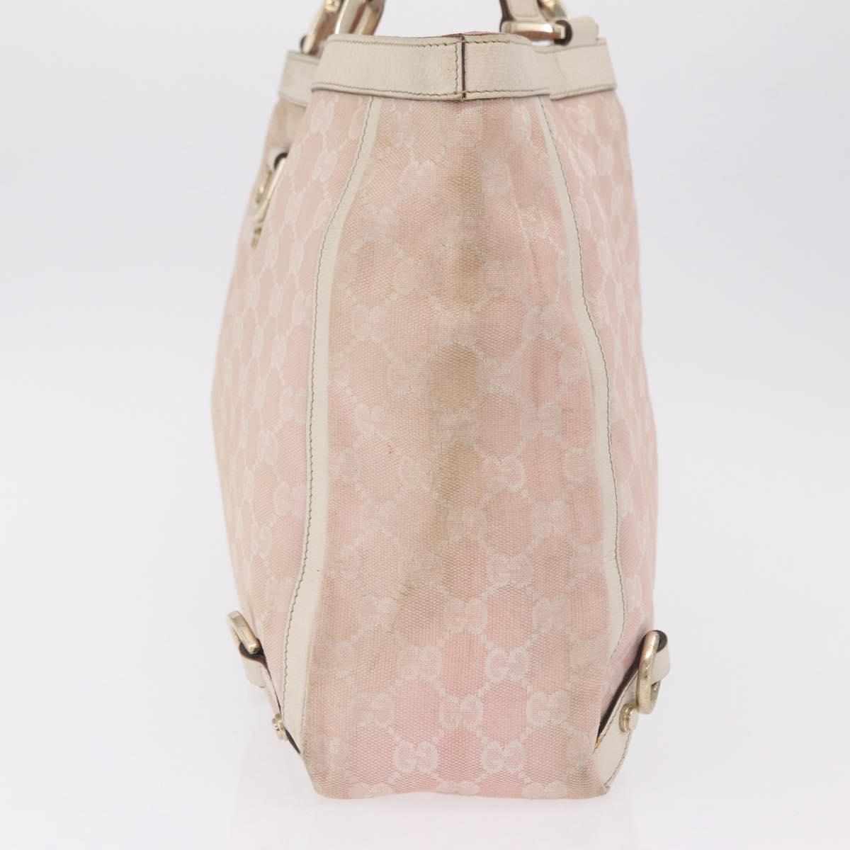 GUCCI GG Canvas Tote Bag Pink Gold 141472 Auth 209435