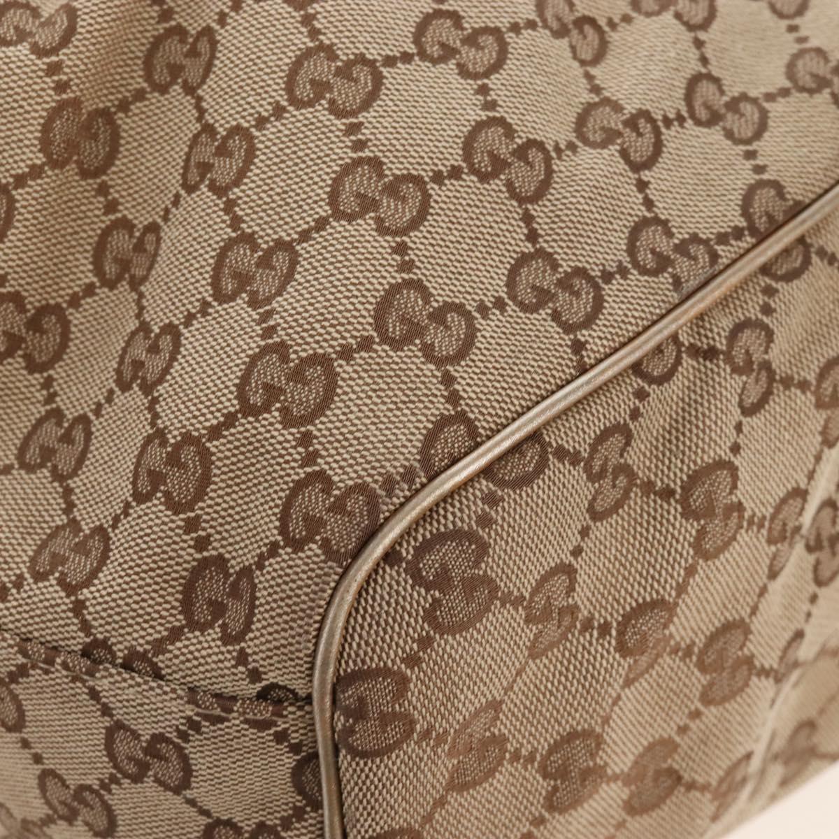 GUCCI GG Canvas Hand Bag Beige Gold 211943 Auth 209529V