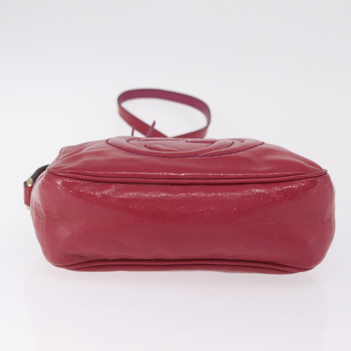 GUCCI Shoulder Bag Leather Pink Gold 308364 Auth 209533A