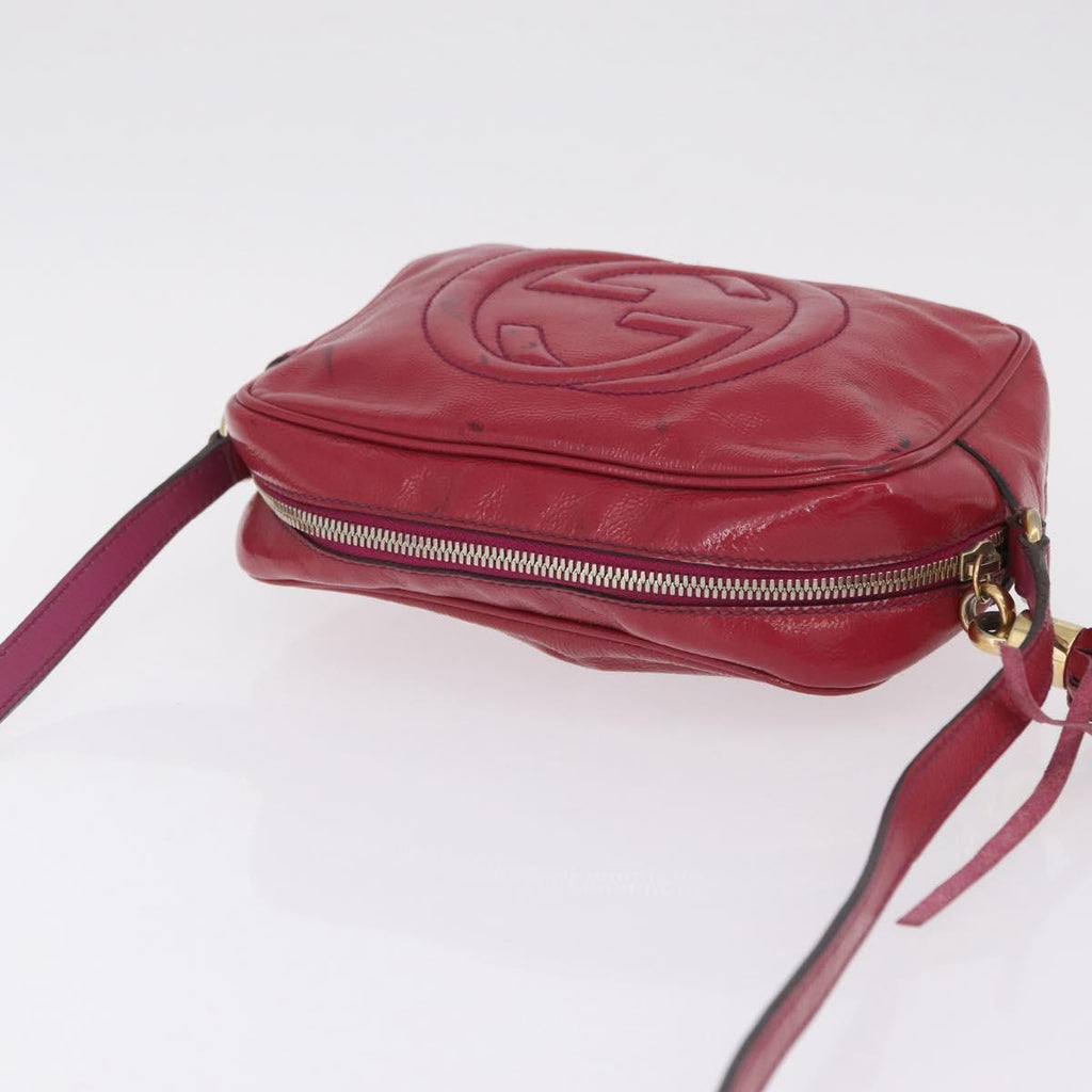 GUCCI Shoulder Bag Leather Pink Gold 308364 Auth 209533A