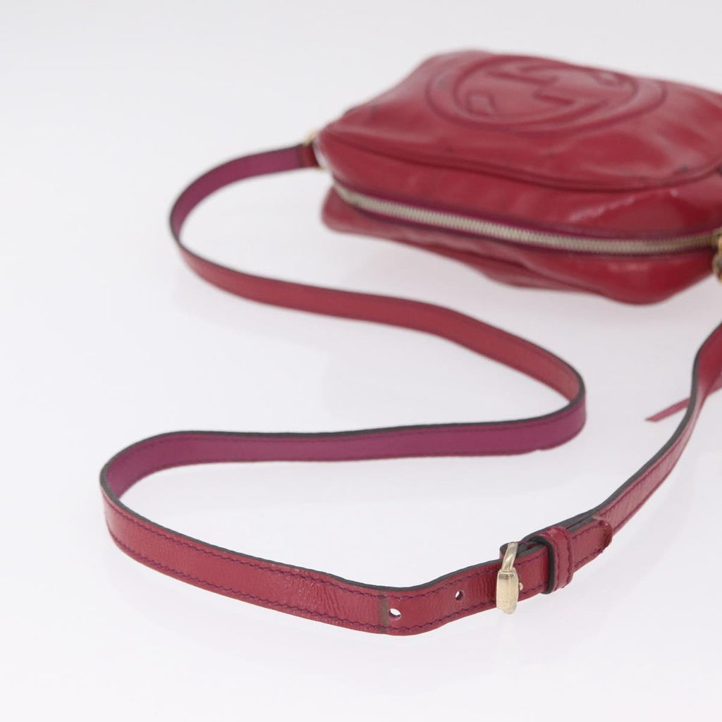 GUCCI Shoulder Bag Leather Pink Gold 308364 Auth 209533A