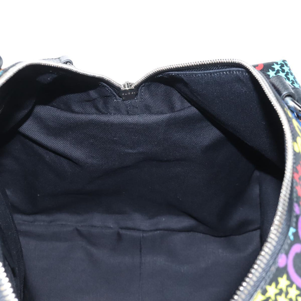 GUCCI GG Psychedelic Boston Bag PVC 2way Multicolor Silver 602619 Auth 209553M