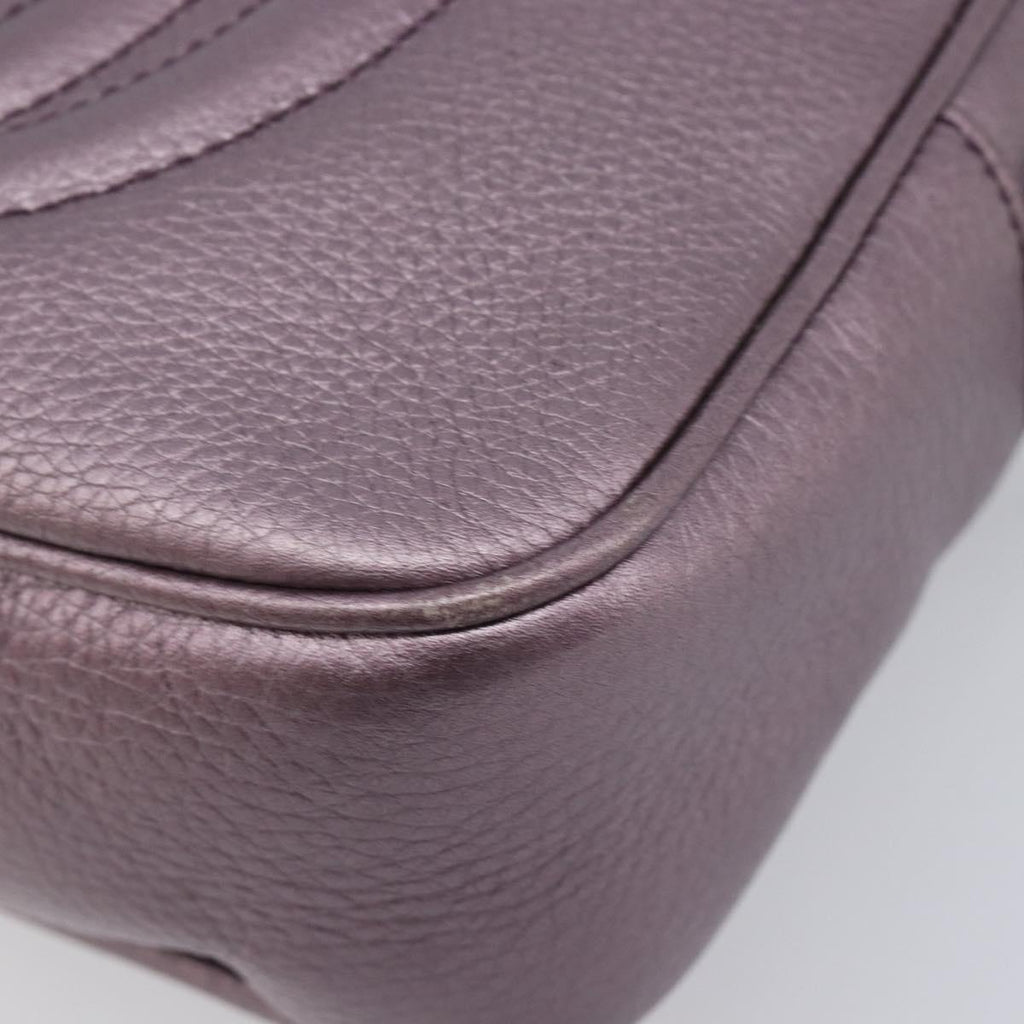 GUCCI Soho Shoulder Bag Leather Pink Gold Tone 308364 Auth 209608A