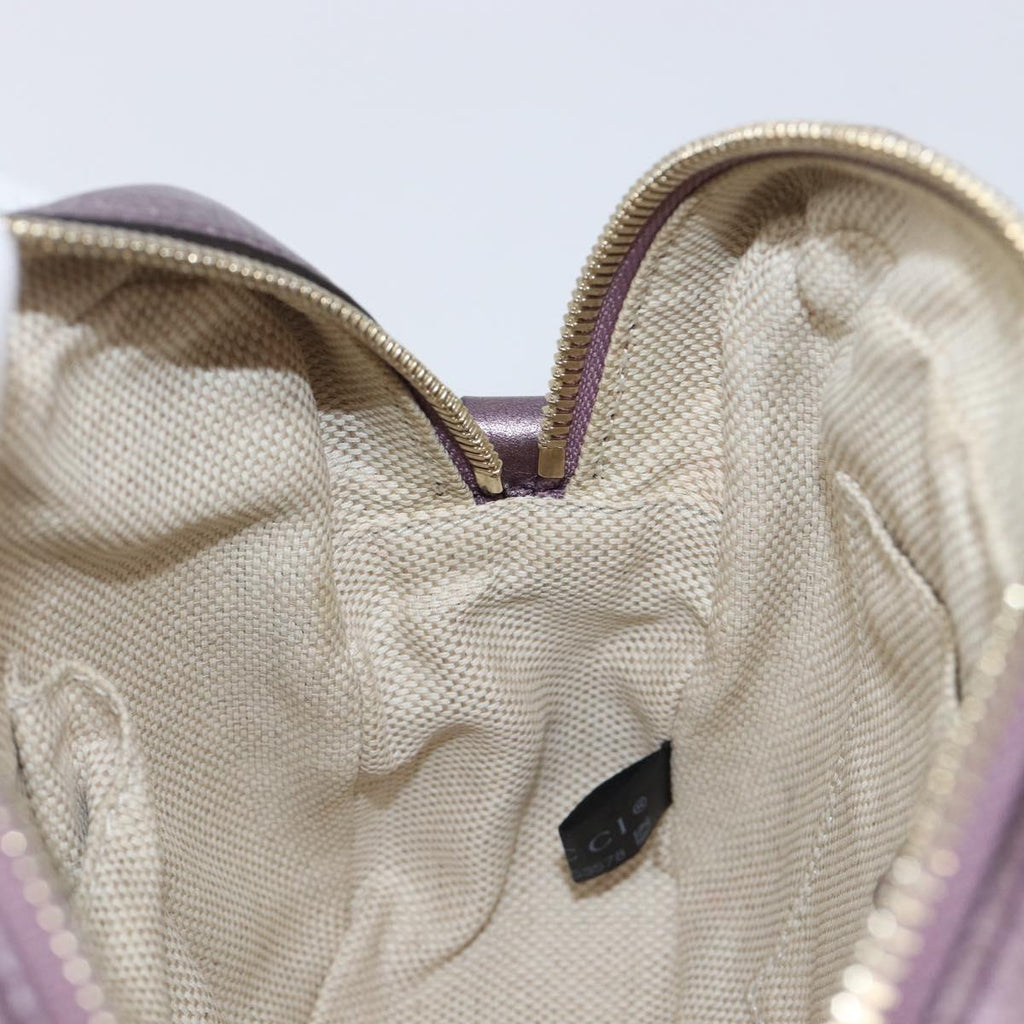 GUCCI Soho Shoulder Bag Leather Pink Gold Tone 308364 Auth 209608A