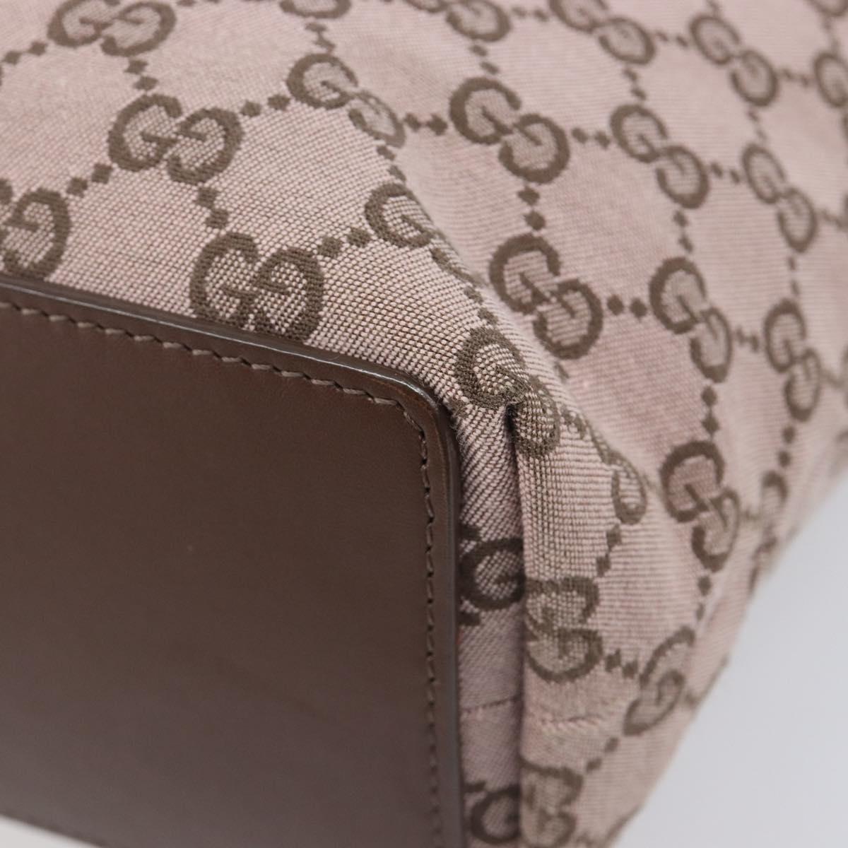 GUCCI GG Canvas Tote Bag Pink Gold Tone 002 1099 Auth 209694