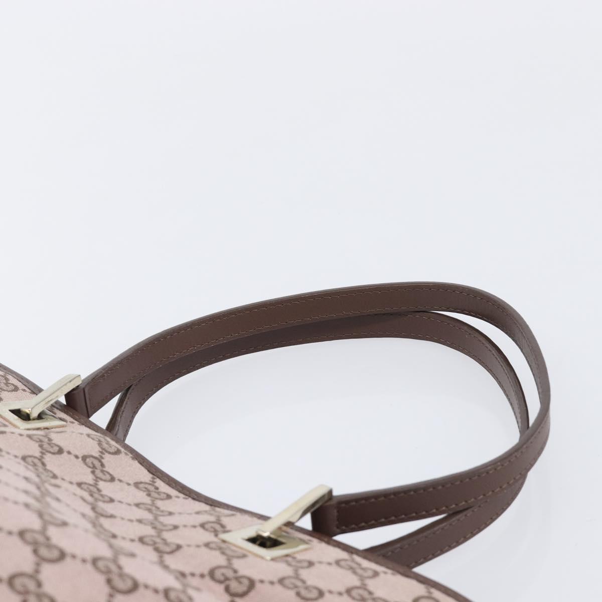 GUCCI GG Canvas Tote Bag Pink Gold Tone 002 1099 Auth 209694