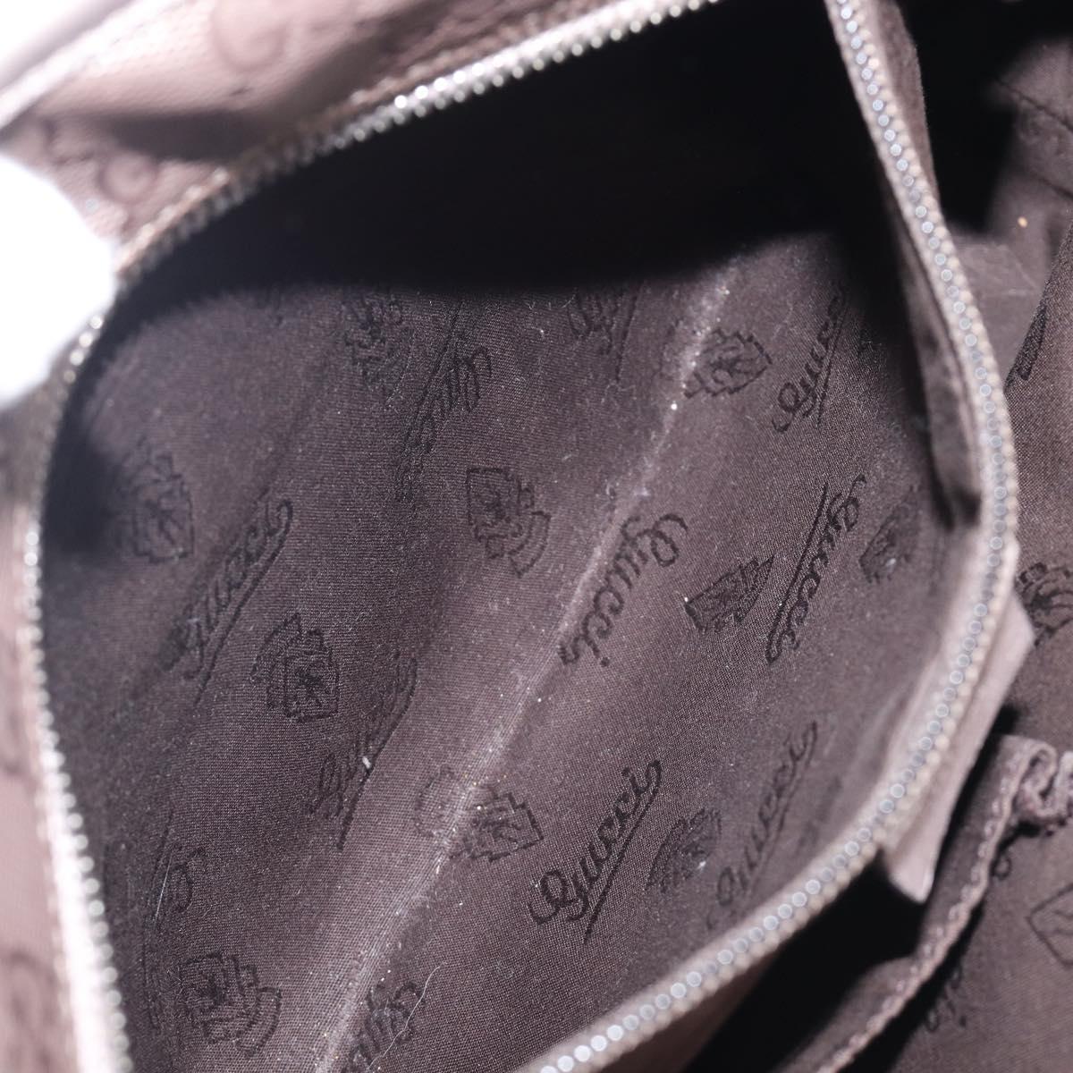GUCCI GG Implementation Tote Bag PVC Leather Silver 211138 Auth 209695