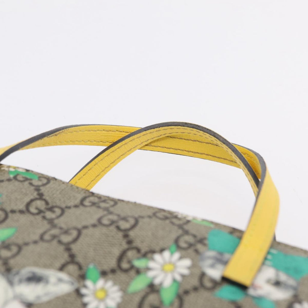GUCCI GG Supreme Children's Hand Bag PVC Yuko Higuchi Beige 410812 Auth 209713M