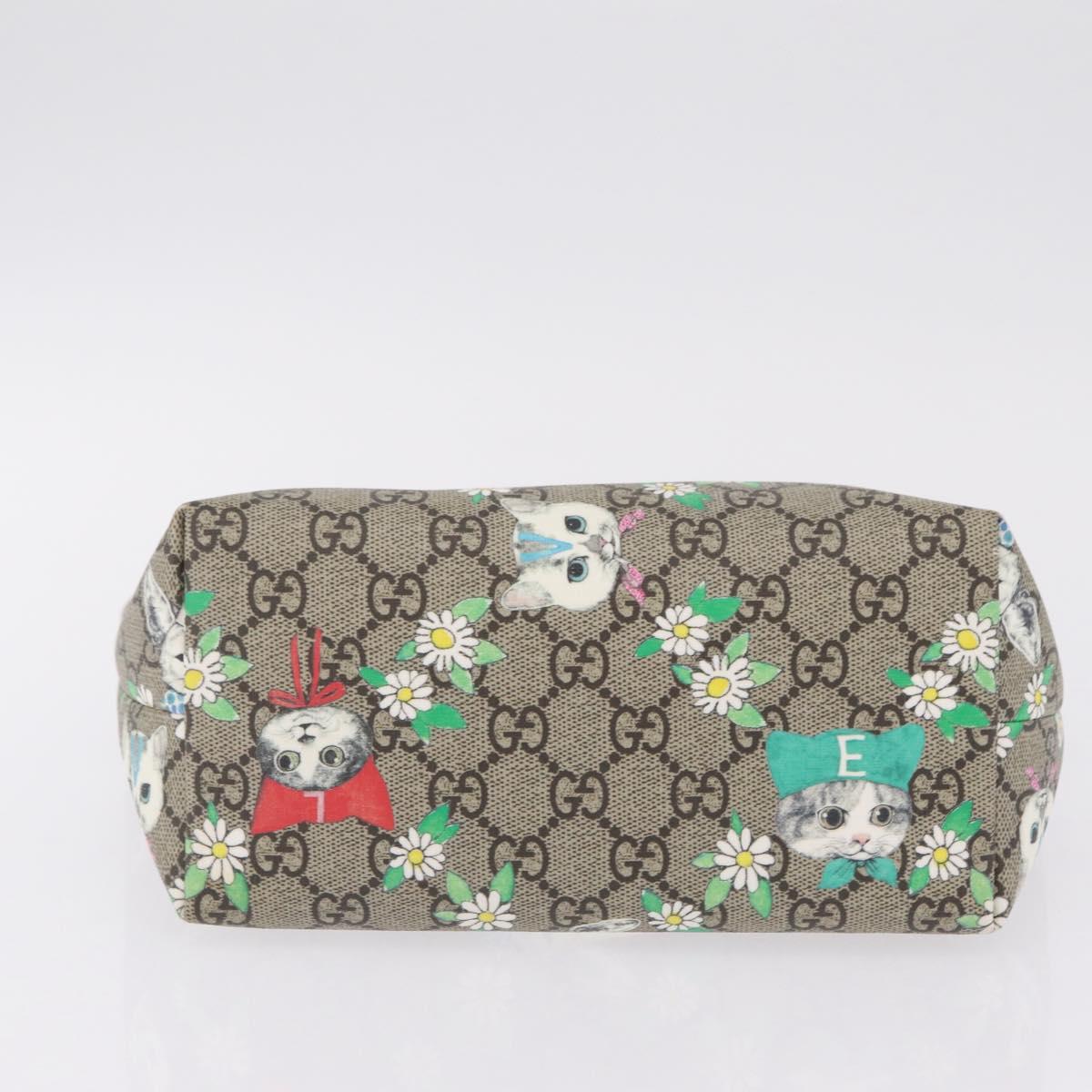 GUCCI GG Supreme Children's Hand Bag PVC Yuko Higuchi Beige 410812 Auth 209713M