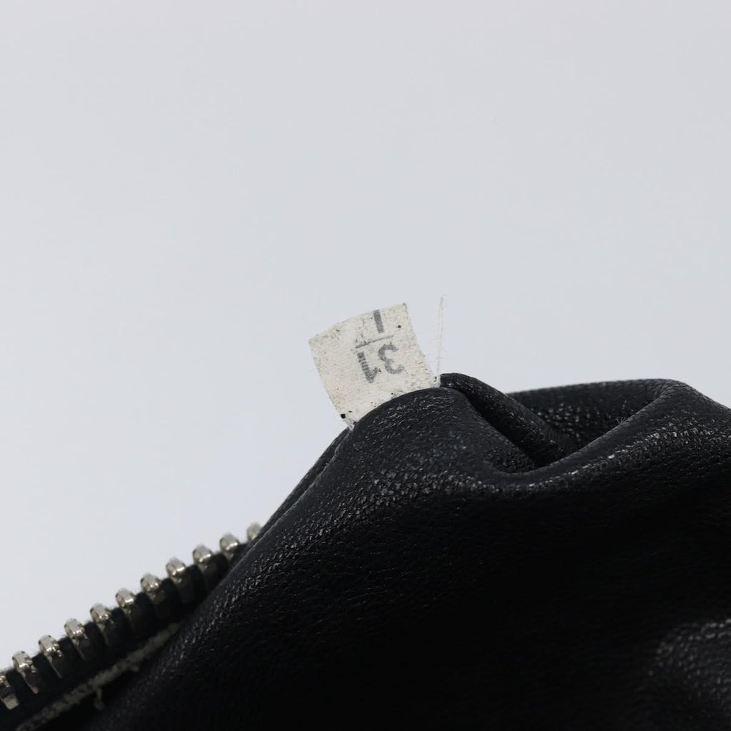 PRADA Hand Bag Saffiano leather Black Emerald Green Auth 209730A
