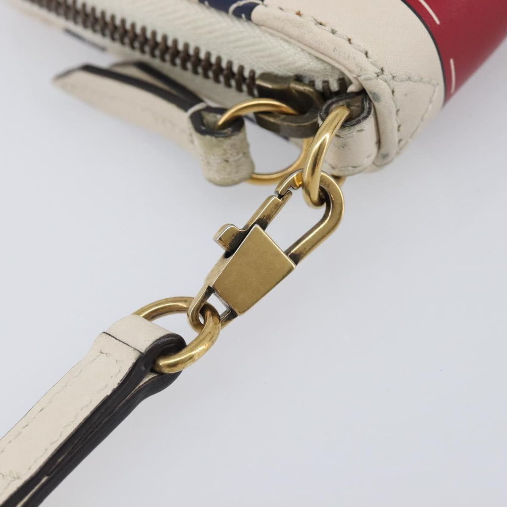 GUCCI GG Marmont Long Wallet Leather Red Gold Tone 466490 Auth 209778
