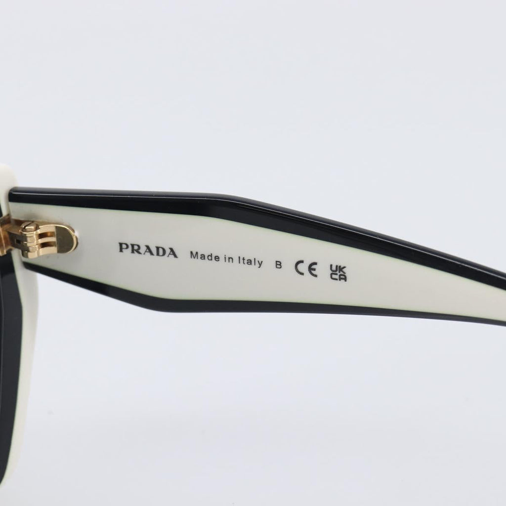 PRADA Sunglasses Plastic Black Gold Auth 209848