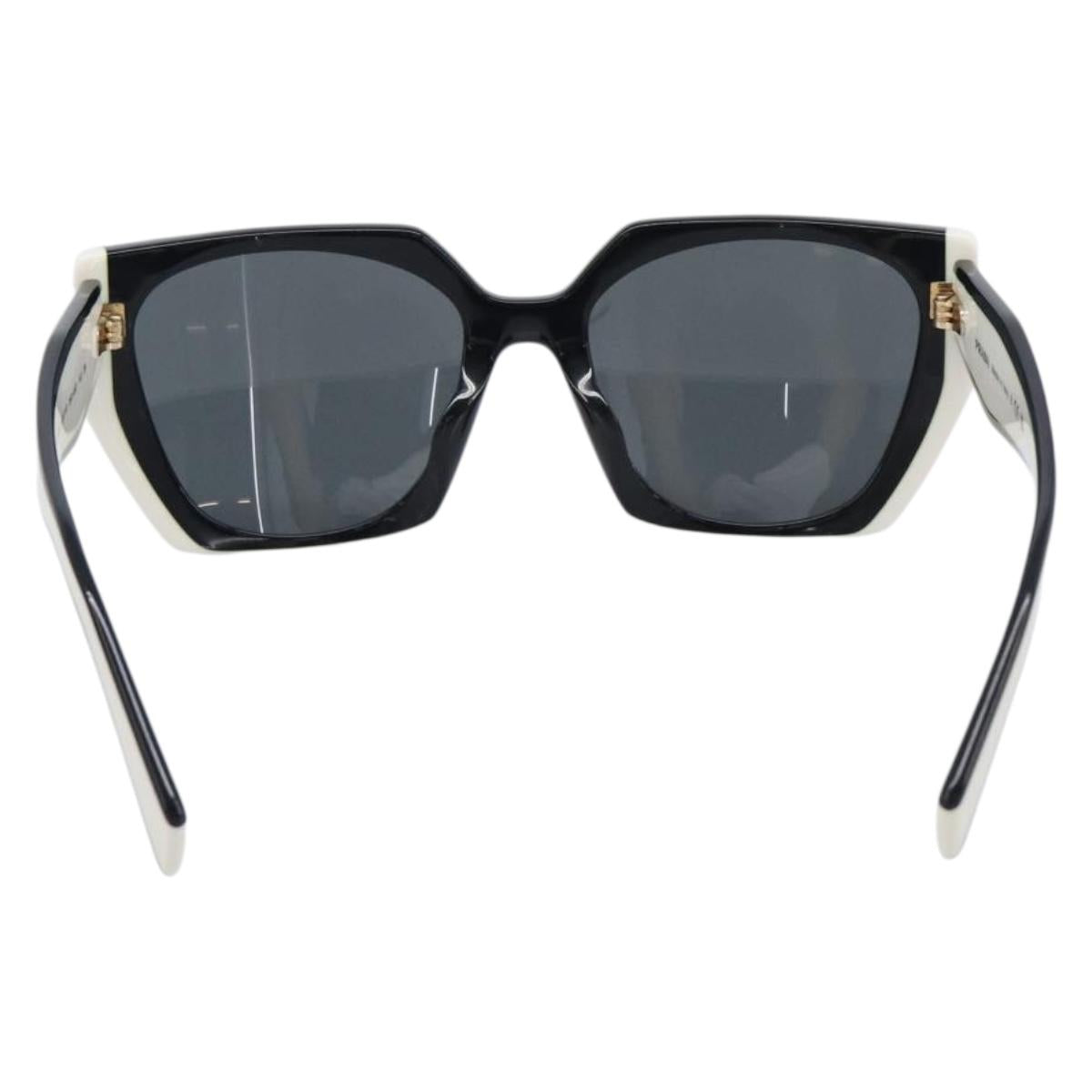 PRADA Sunglasses Plastic Black Gold Auth 209848