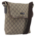 GUCCI GG Supreme Shoulder Bag PVC Beige Gold 223666 Auth 209864