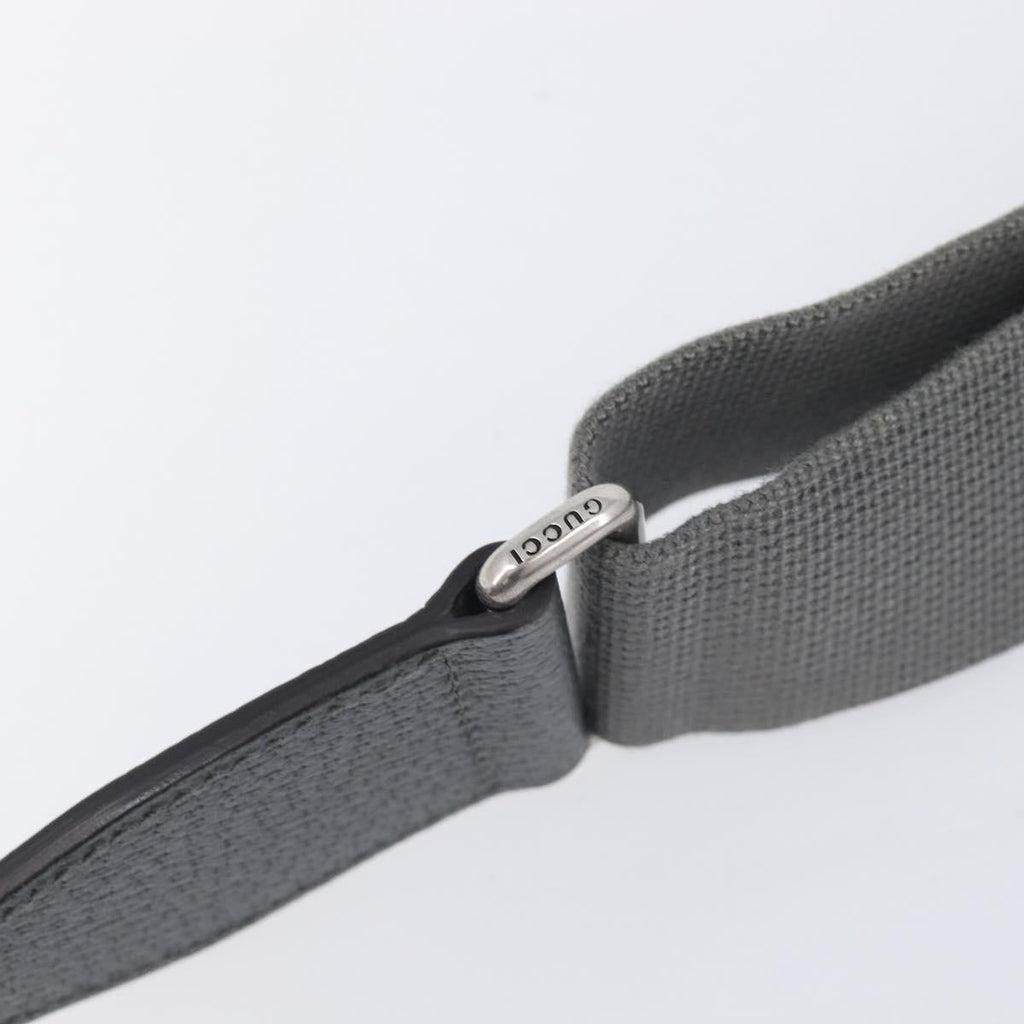 GUCCI GG Supreme Shoulder Bag PVC Gray Silver 699439 Auth 209865V