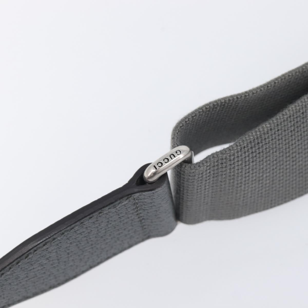 GUCCI GG Supreme Shoulder Bag PVC Gray Silver 699439 Auth 209865V