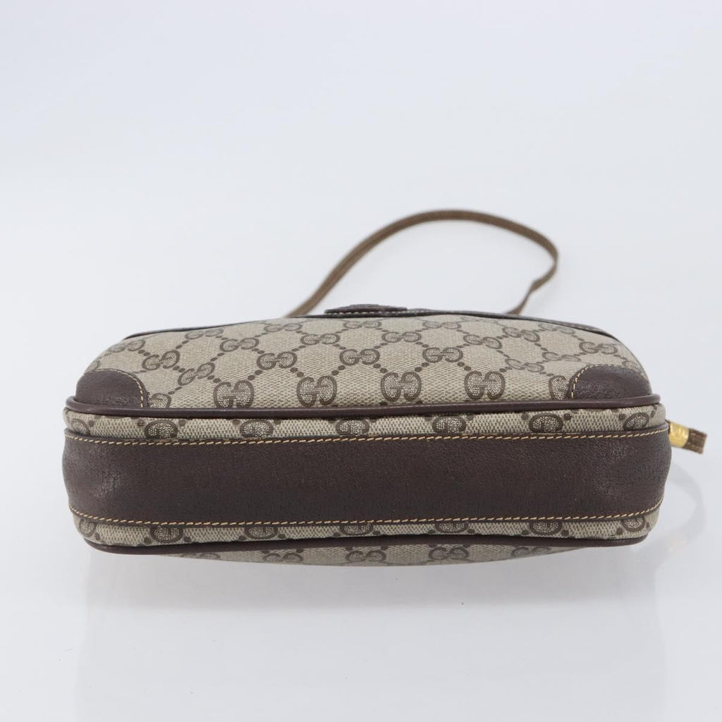 GUCCI GG Supreme Shoulder Bag PVC Beige Gold 007 904 0423 Auth 209939