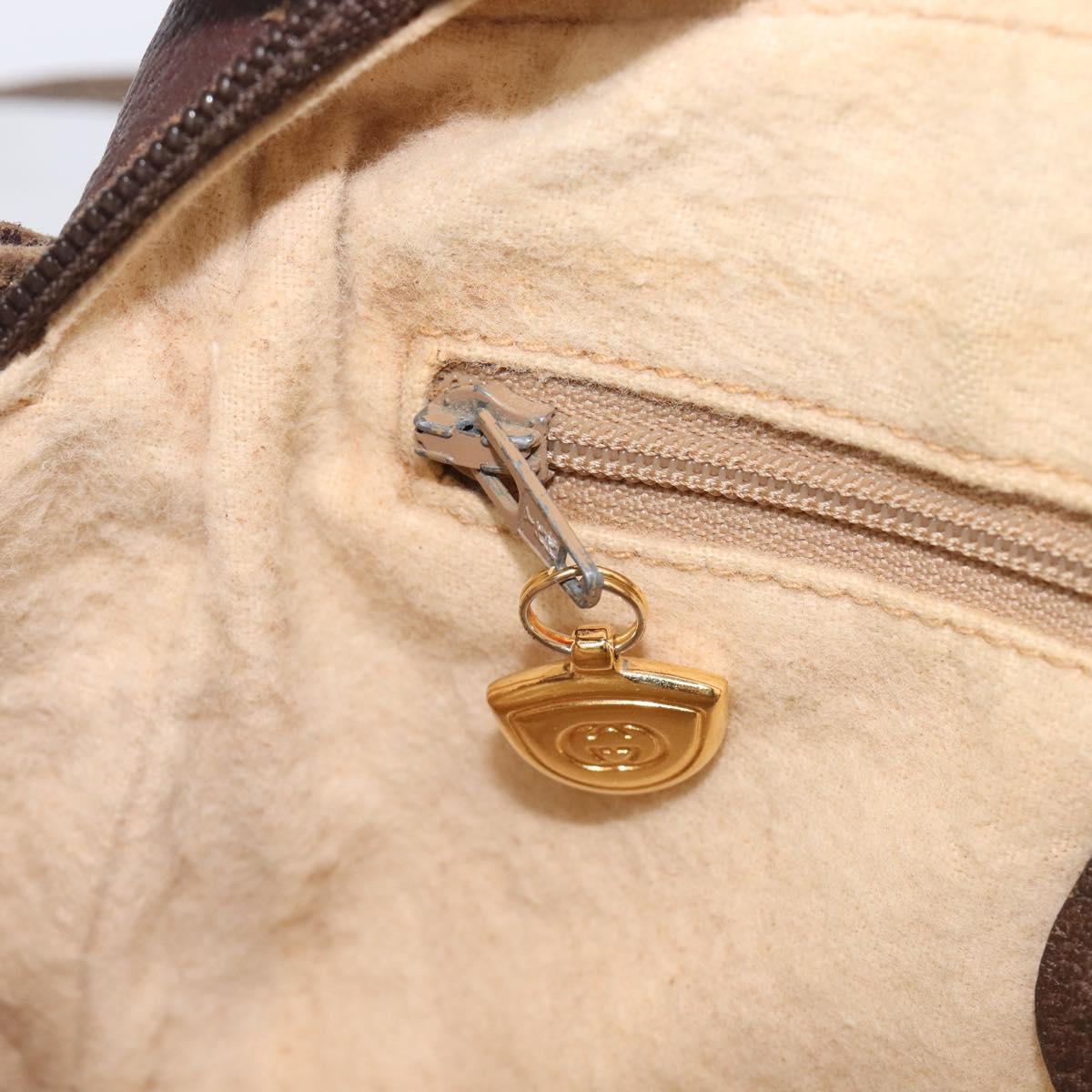 GUCCI GG Supreme Shoulder Bag PVC Beige Gold 007 904 0423 Auth 209939