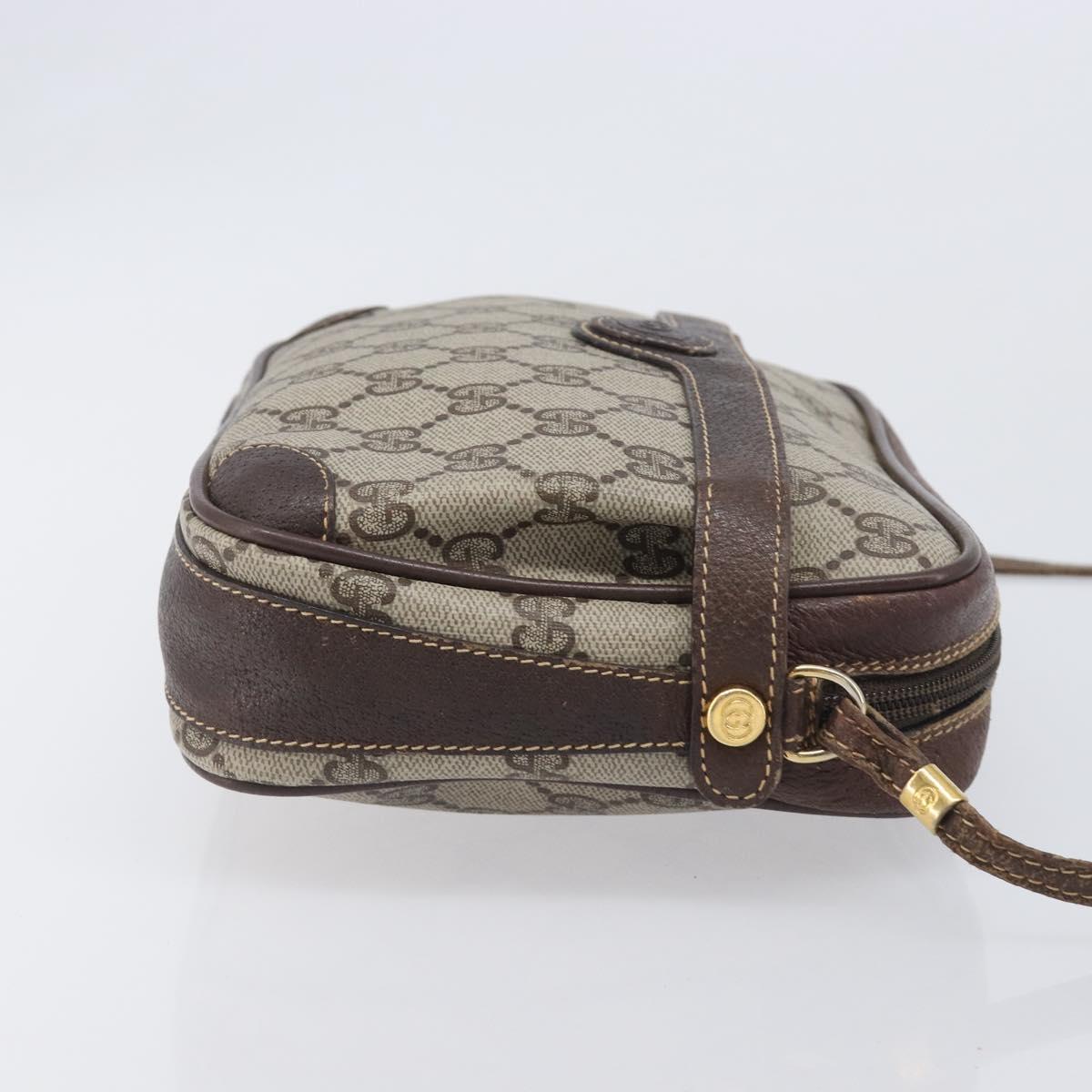 GUCCI GG Supreme Shoulder Bag PVC Beige Gold 007 904 0423 Auth 209939